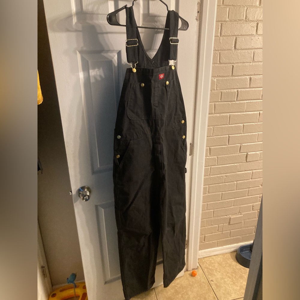 Dickies duck canvas overalls black 32x30